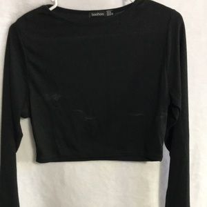 long sleeve crop top